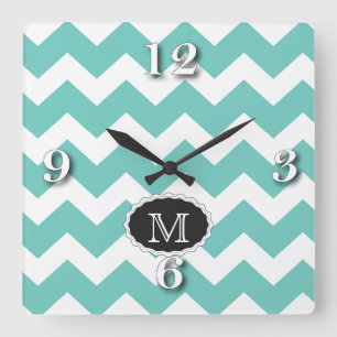 Chevron wall Clock Vierkante Klok