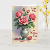 Chevron Watercolor Bloemkaart Kaart (Gele Bloem)