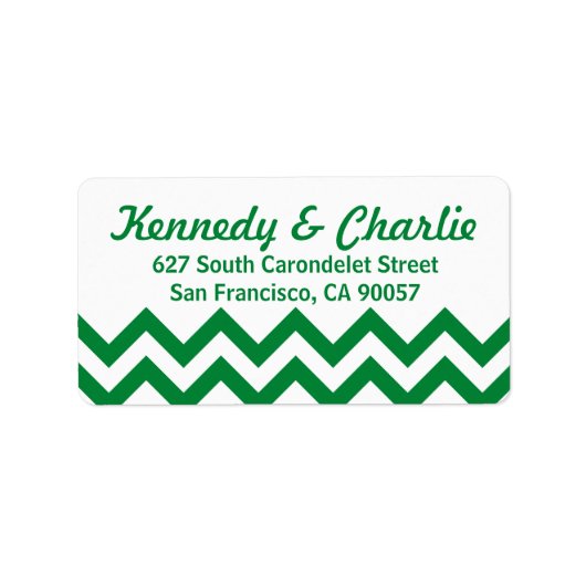 Chevron Wedding Adresetiketten Etiket (Voorkant)