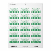 Chevron Wedding Adresetiketten Etiket (Full Sheet)