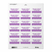 Chevron Wedding Adresetiketten Etiket (Full Sheet)