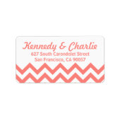 Chevron Wedding Adresetiketten Etiket (Voorkant)