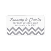 Chevron Wedding Adresetiketten Etiket (Voorkant)