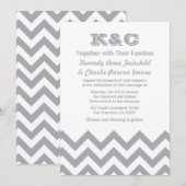 Chevron Wedding Invitations Kaart (Voorkant / Achterkant)