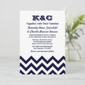 Chevron Wedding Invitations Kaart (Staand voorkant)