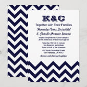 Chevron Wedding Invitations Kaart (Voorkant / Achterkant)