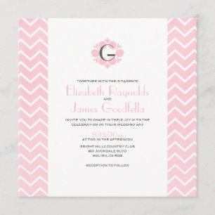 Chevron Wedding Invitations Kaart