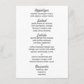 Chevron Wedding Menu Cards (Achterkant)