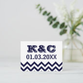 Chevron Wedding Place kaarten Plaatskaartje (Staand voorkant)
