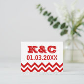 Chevron Wedding Place kaarten Plaatskaartje (Staand voorkant)