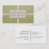 Chevron White en Gold Visitekaartje (Voorkant / Achterkant)
