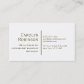 Chevron White en Gold Visitekaartje (Achterkant)