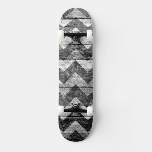 Chevron Wood Abstract Skateboard (Voorkant)