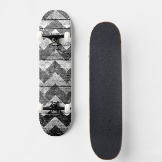  Chevron Wood Abstract Skateboard (Voorkant)