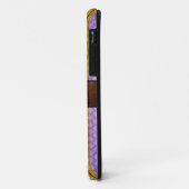 Chevron Wood Brown Leather Kijk uit Case-Mate iPhone Case (Achterkant/links)