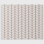 Chevron Wrapping Paper - Bruin op White |XL| Cadeaupapier (Vlak)