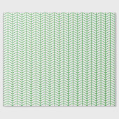 Chevron Wrapping Paper - Green on White Cadeaupapier (Vlak)