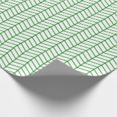 Chevron Wrapping Paper - Green on White Cadeaupapier (Hoek)
