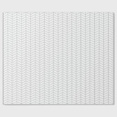 Chevron Wrapping Paper - Grijs op wit Cadeaupapier (Vlak)