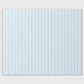 Chevron Wrapping Paper - Light Blue op White Cadeaupapier (Vlak)