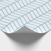 Chevron Wrapping Paper - Light Blue op White |XL| Cadeaupapier (Hoek)