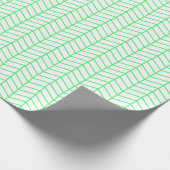 Chevron Wrapping Paper - Light Green on White Cadeaupapier (Hoek)
