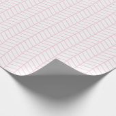Chevron Wrapping Paper - Light Roze op White Cadeaupapier (Hoek)