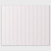 Chevron Wrapping Paper - Light Roze op White |XL| Cadeaupapier (Vlak)