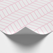 Chevron Wrapping Paper - Light Roze op White |XL| Cadeaupapier (Hoek)