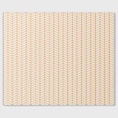 Chevron Wrapping Paper - Oranje op wit Cadeaupapier (Vlak)