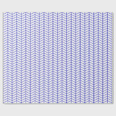 Chevron Wrapping Paper - Royal Blue op White Cadeaupapier (Vlak)