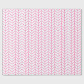Chevron Wrapping Paper - Roze op wit Cadeaupapier (Vlak)