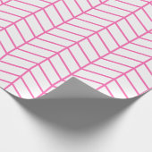 Chevron Wrapping Paper - Roze op wit |XL| Cadeaupapier (Hoek)