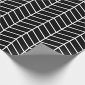 Chevron Wrapping Paper - White on Black |XL| Cadeaupapier (Hoek)