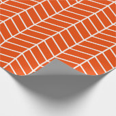 Chevron Wrapping Paper - White on Bright Oranje XL Cadeaupapier (Hoek)