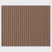 Chevron Wrapping Paper - White on Brown Cadeaupapier (Vlak)