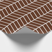 Chevron Wrapping Paper - White on Brown |XL| Cadeaupapier (Hoek)