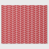 Chevron Wrapping Paper - White on Dark Red |XL| Cadeaupapier (Vlak)