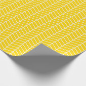 Chevron Wrapping Paper - White on Golden Yellow Cadeaupapier (Hoek)