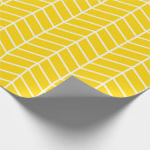 Chevron Wrapping Paper - White on Golden Yellow XL Cadeaupapier (Hoek)