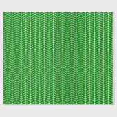 Chevron Wrapping Paper - White on Green Cadeaupapier (Vlak)