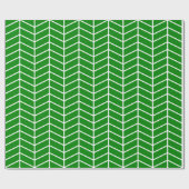 Chevron Wrapping Paper - White on Green |XL| Cadeaupapier (Vlak)