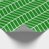 Chevron Wrapping Paper - White on Green |XL| Cadeaupapier (Hoek)