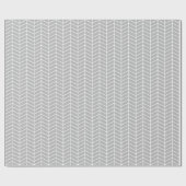 Chevron Wrapping Paper - White on Grey Cadeaupapier (Vlak)