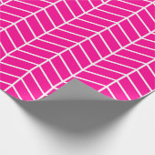 Chevron Wrapping Paper - White on Hot Pink |XL| Cadeaupapier (Hoek)