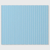 Chevron Wrapping Paper - White on Light Blue Cadeaupapier (Vlak)