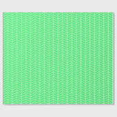 Chevron Wrapping Paper - White on Light Green Cadeaupapier (Vlak)