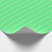 Chevron Wrapping Paper - White on Light Green Cadeaupapier (Hoek)
