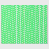 Chevron Wrapping Paper - White on Light Green |XL| Cadeaupapier (Vlak)