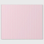 Chevron Wrapping Paper - White on Light Pink Cadeaupapier (Vlak)